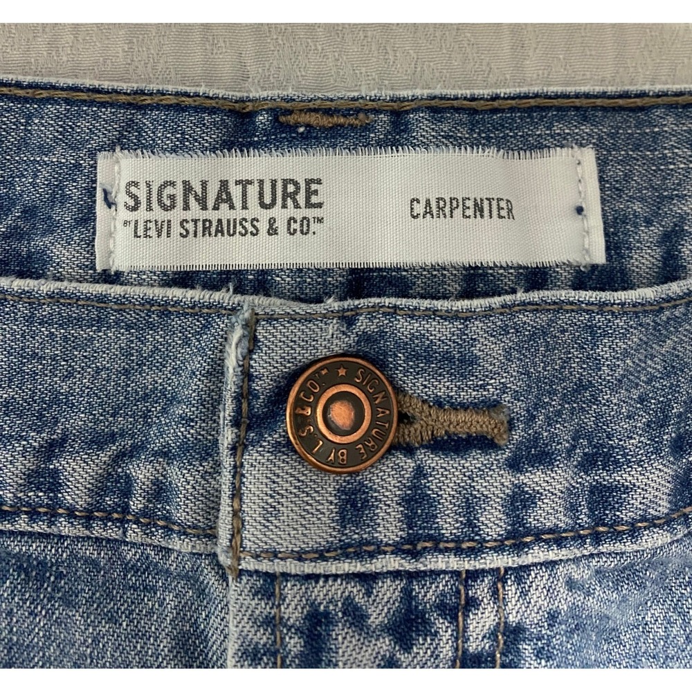 Levi Strauss Signature Carpenter‎ Jeans Light Wash Denim Mens Size 40x29 - Picture 5 of 9